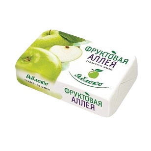 Фруктовая аллея Туалетное мыло яблоко, 90гр