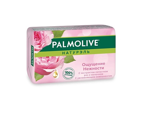 Palmolive Туалетное мыло Ощущение нежности (с экстрактом лепестков розы и молочком), 90г