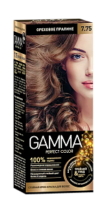 GAMMA PERFECT COLOR Стойкая крем-краска 7.75 Ореховое, пралине