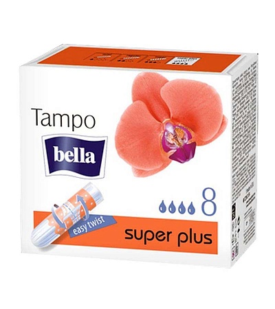 Bella Tampo Super plus Тампоны без аппликатора, 8шт