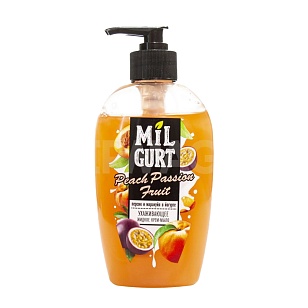 Milgurt Жидкое крем-мыло Персик и маракуйя в йогурте, 280мл