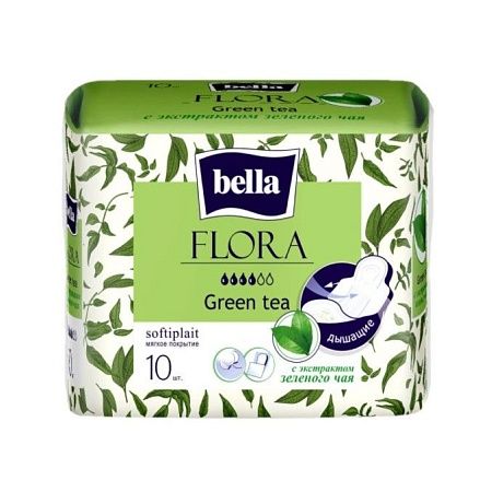 Bella FLORA Green tea Прокладки, 10шт