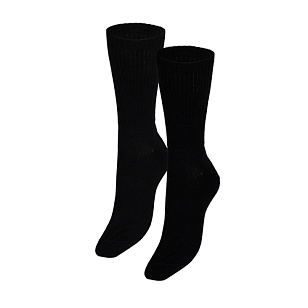 RuSocks Носки с высокой рельефной резинкой жен. черные 25-27р-р