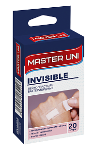 MASTER UNI Пластырь Invisible 20шт