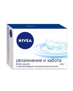 Nivea Крем-мыло Увлажнение и забота, 100гр