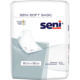 Seni Пеленки одноразовые Soft Basic 90x60см, 10шт