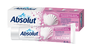 Absolut Professional Зубная паста CALCIUM Восстановление эмали и бережное отбеливание 110г