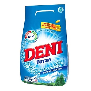 Deni Тотал Стиральный порошок Горная свежесть 2,7кг