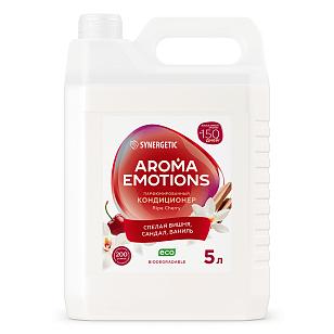SYNERGETIC Кондиционер для белья EMOTIONS Ripe Cherry/Спелая вишня 5л