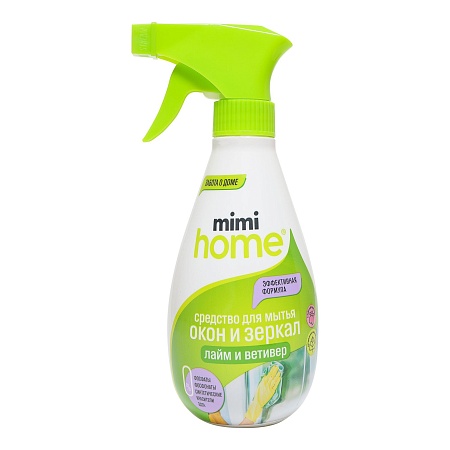 Mimi Home Средство для мытья окон и зеркал Лайм и ветивер, 370мл