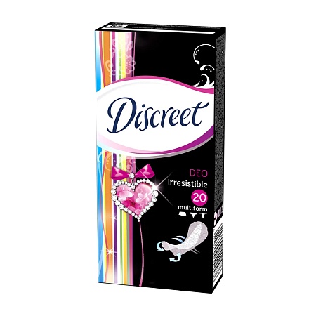 Discreet Прокладки ежедневные Deo Irresistible Multiform Single, 20шт