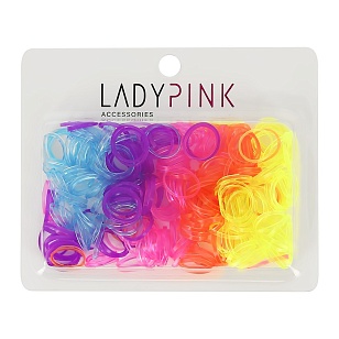 LADY PINK Набор резинок Box цветных и, ярких