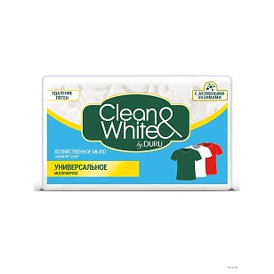 DURU Clean&White Хозяйственное Универсальное мыло, 120г