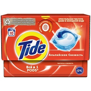 TIDE Капсулы-гель Альпийская свежесть 10шт