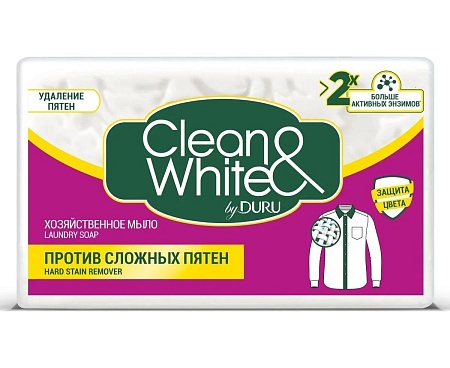 DURU Clean&White Хозяйственное мыло Против пятен, 120г