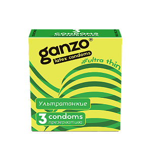 GANZO Презервативы Ultra thin 3шт