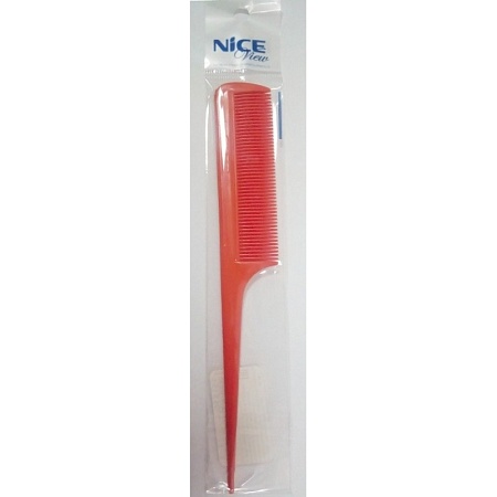 NICEview №459 Расческа пластиковая с хвостиком и мелкими зубьями, антистатическая