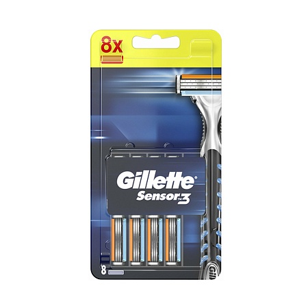 Gillette Sensor3 Кассеты, 8шт
