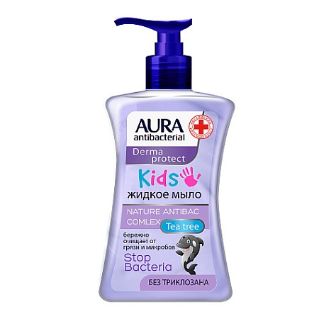 AURA Kids Мыло жидкое детское антибактериальное 250мл*