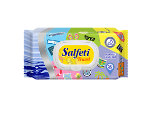 Salfeti Travel Салфетки влажные универсальные с клапаном, 50шт