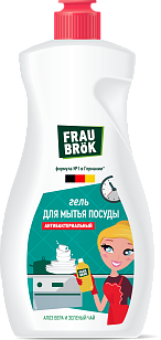 Frau Brök Гель д/посуды Алоэ вера и зеленый чай 500мл