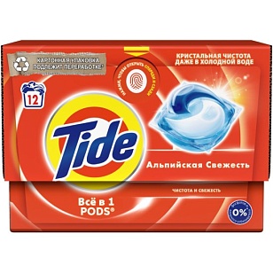 TIDE Капсулы-гель Альпийская свежесть 12штх16.8г