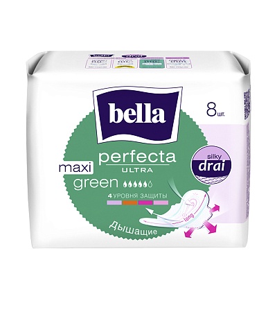 Bella Perfecta Ultra Maxi Green Прокладки ультратонкие, 8шт