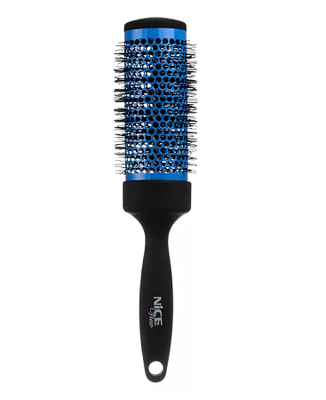 NICEview №300 Расческа для укладки волос керамическая круглая с метал.зубцами на, подвеске