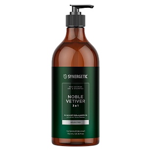 SYNERGETIC Гель д/душа мужской 3в1 Noble Vetiver/Благородный Ветивер 750мл