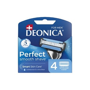 DEONICA 5 FOR MEN Сменные кассеты, 4шт
