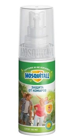 Mosquitall Спрей от комаров Защита для взрослых, 100мл