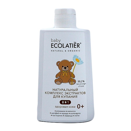 Ecolatier baby Натуральный комплекс экстрактов 8в1 Здоровая кожа для купания детей 0+, 250мл