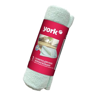 YORK Салфетка для пола хлопковая бирюзовая в рулоне 60х75см