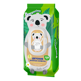 Pamperino Салфетки влажные mama детские с ромашкой mix, 120шт