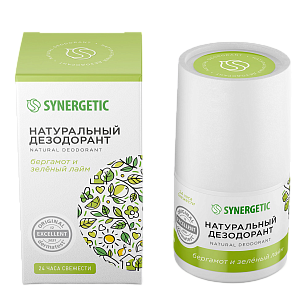 SYNERGETIC Део ролик Бергамот и зеленый лайм 50мл