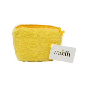 Mæth Косметичка Меховая желтая 11х1,5х9см