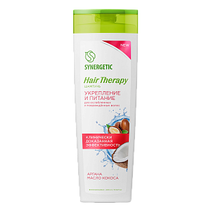 SYNERGETIC Шампунь Укрепление и питание HAIR THERAPY 400мл