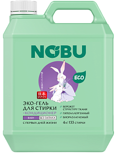 Nobu Жидкое средство для стирки с кондиционером Baby гель 4л