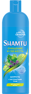 SHAMTU Шампунь Глубокое очищение и свежесть с экстрактами Трав, 500мл