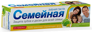 Свобода Семейная Зубная паста Подорожник и зверобой, 124г