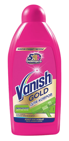 Vanish Gold Шампунь для ручной чистки ковров Антибактериальный 450мл
