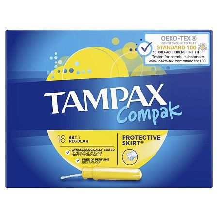 Tampax Тампоны Compak Regular, 16шт