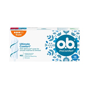 o.b. Тампоны ProComfort Super 16 шт (24шт)