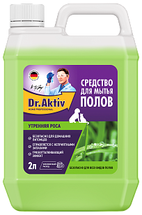 Dr.Aktiv Средство для мытья полов д/домов с питомцами Утренняя роса 2л