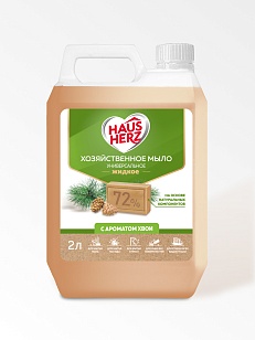 HausHerz Жидкое мыло хозяйственное Хвоя, 2л
