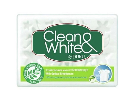 DURU Clean&White Хозяйственное мыло Отбеливающее, 125гр