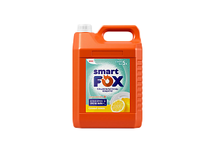 SYNERGETIC SMART FOX Средство д/мытья посуды Сочный лимон 5л