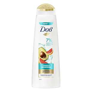 DOVE Шампунь Глубокое увлажнение 380мл
