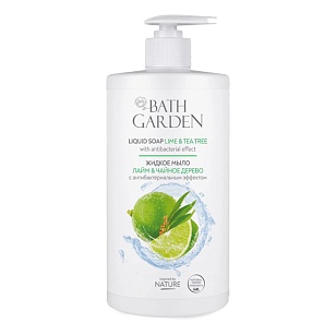 Bath Garden Жидкое мыло с антибактериальным эффектом Лайм и чайное дерево, 750мл