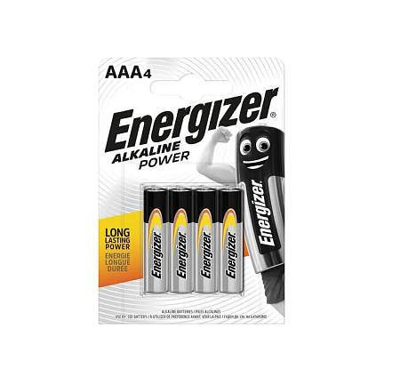 Energizer Батарейки Alkaline Base Power Seal AAA LR03 4шт на, блистере